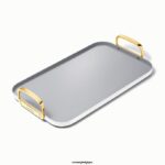 Caraway batterie de cuisine blanc plaque chauffante à double brûleur T6TFV88