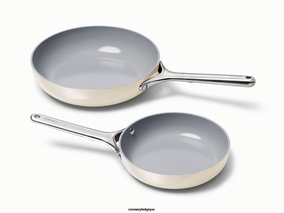 caraway_batterie_de_cuisine_creme_duo_de_poeles_a_frire_t6tfv9.jpg Caraway batterie de cuisine crème duo de poêles à frire T6TFV9 - Image 1