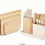 Caraway batterie de cuisine crème ensemble de préparation et de planches T6TFV229