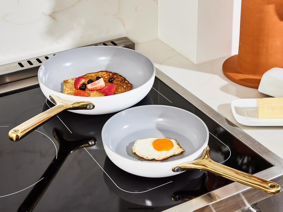 Caraway batterie de cuisine crème trio de poêles à frire T6TFV1 - Image 2