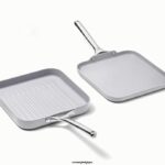 Caraway batterie de cuisine gris duo de poêles carrées T6TFV59