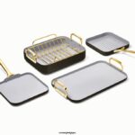 Caraway batterie de cuisine noir ensemble de couverts T6TFV55