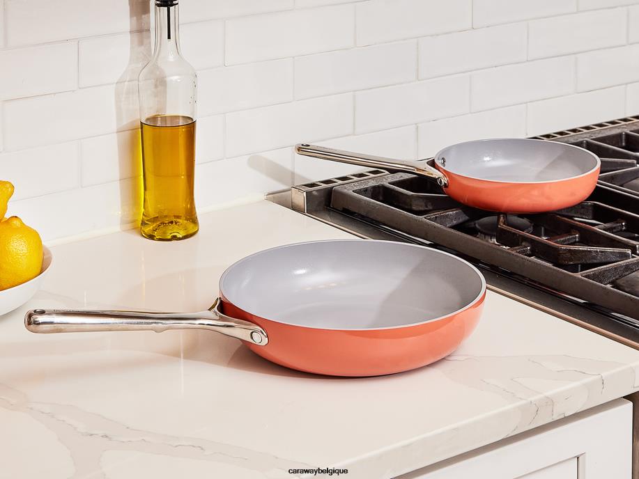 Caraway batterie de cuisine perracotta duo de poêles à frire T6TFV13 - Image 4