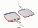 Caraway batterie de cuisine perracotta duo de poêles carrées T6TFV61