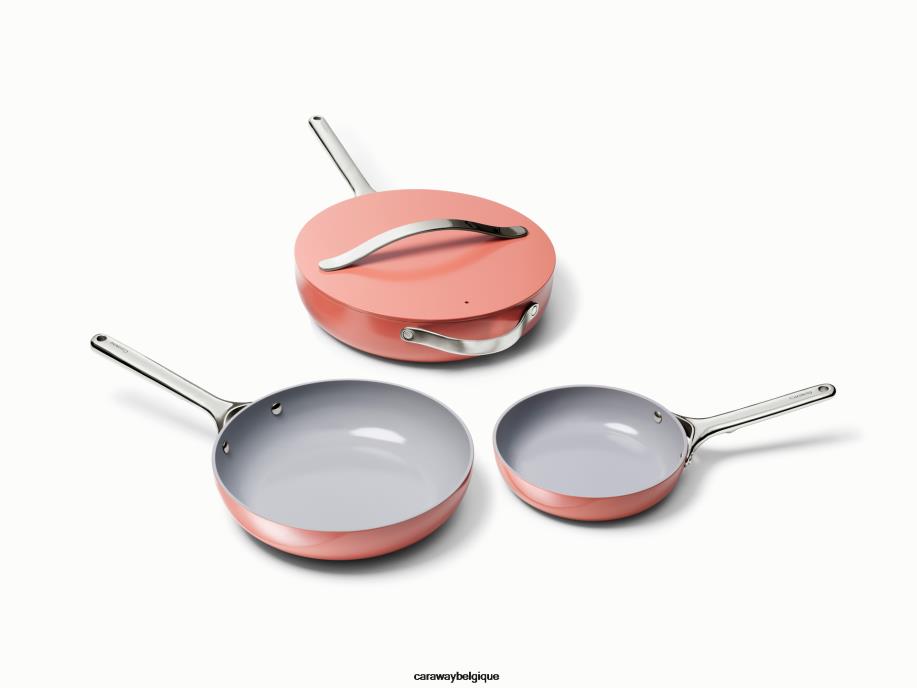 Caraway batterie de cuisine perracotta trio de poêles à frire T6TFV5 - Image 1