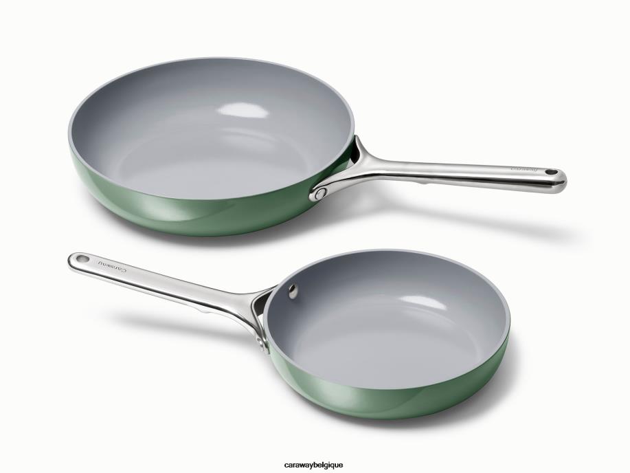 caraway_batterie_de_cuisine_sage_duo_de_poeles_a_frire_t6tfv12.jpg Caraway batterie de cuisine sage duo de poêles à frire T6TFV12 - Image 1