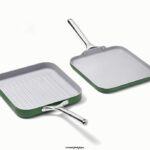 Caraway batterie de cuisine sage duo de poêles carrées T6TFV60