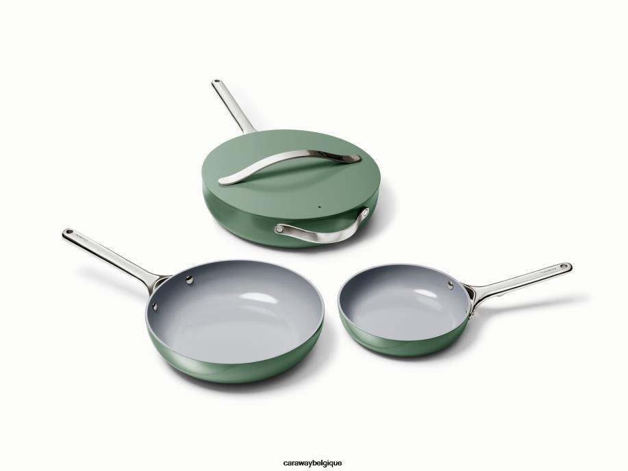 Caraway batterie de cuisine sage trio de poêles à frire T6TFV4 - Image 1