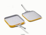 Caraway batterie de cuisine souci duo de poêles carrées T6TFV62
