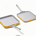 Caraway batterie de cuisine souci duo de poêles carrées T6TFV62