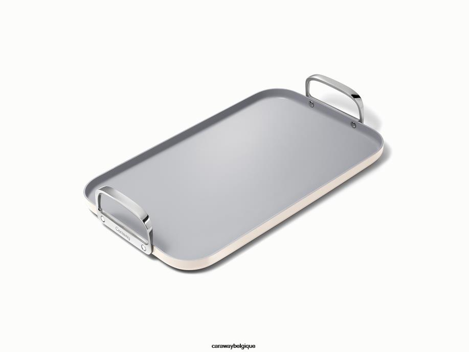 Caraway batterie de cuisine crème plaque chauffante à double brûleur T6TFV81