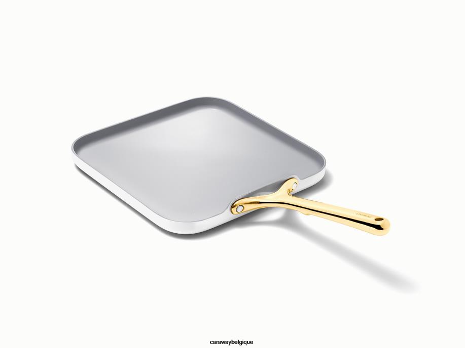 Caraway batterie de cuisine blanc poêle carrée T6TFV72