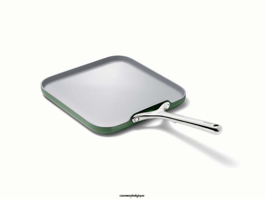 Caraway batterie de cuisine sage poêle carrée T6TFV68