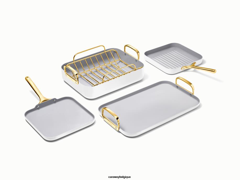 Caraway batterie de cuisine blanc ensemble de couverts T6TFV56