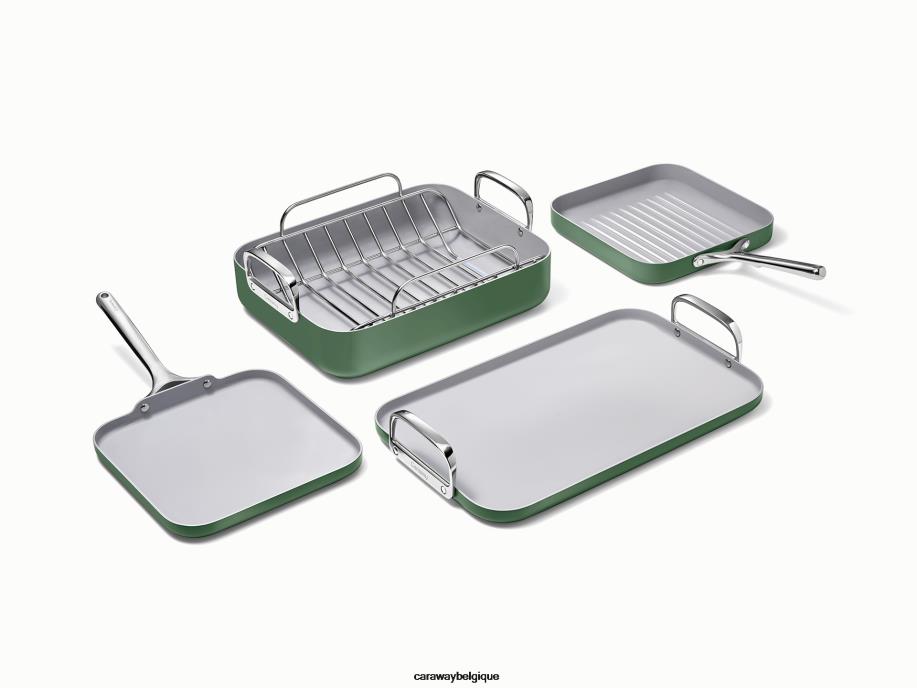 Caraway batterie de cuisine sage ensemble de couverts T6TFV52