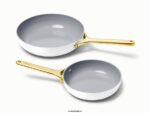 Caraway batterie de cuisine blanc duo de poêles à frire T6TFV16