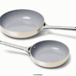 Caraway batterie de cuisine crème duo de poêles à frire T6TFV9
