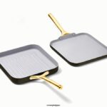 Caraway batterie de cuisine noir duo de poêles carrées T6TFV63