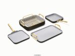 Caraway batterie de cuisine noir ensemble de couverts T6TFV55