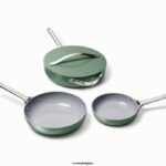 Caraway batterie de cuisine sage trio de poêles à frire T6TFV4